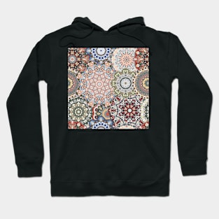 Seamless pattern with floral mandala. Hoodie